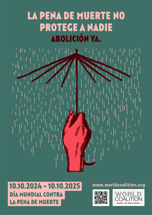 Cartel Día mundial contra la pena de muerte 2024 - 2025
